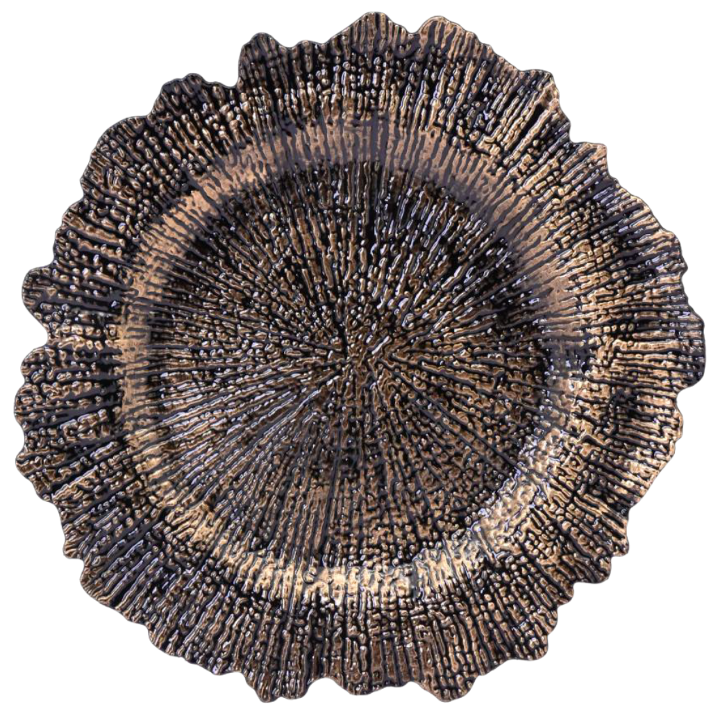 Atena Plato Base Negro c/Dorado 13in (33cm)