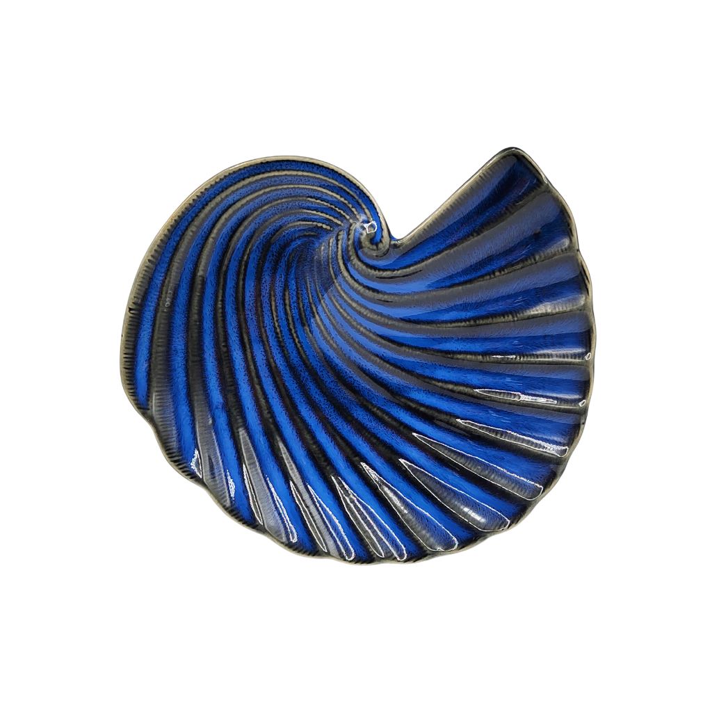 [JS079] Deep Blue Shell Plate 8in (20cm)