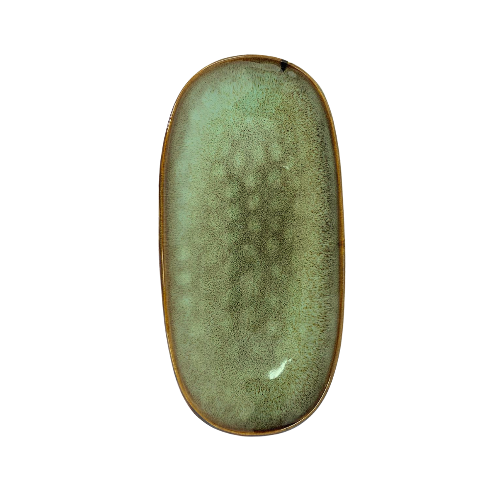 [SZL23178T] Fiji Oblong Plate Teal 10.25X5in (26X13cm)
