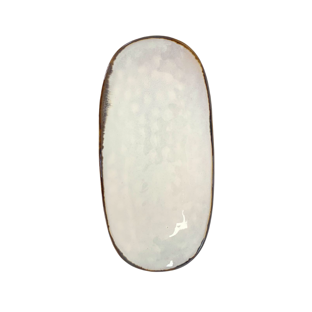 [SZL23178W] Fiji Oblong Plate White 10.25X5in (26X13cm)
