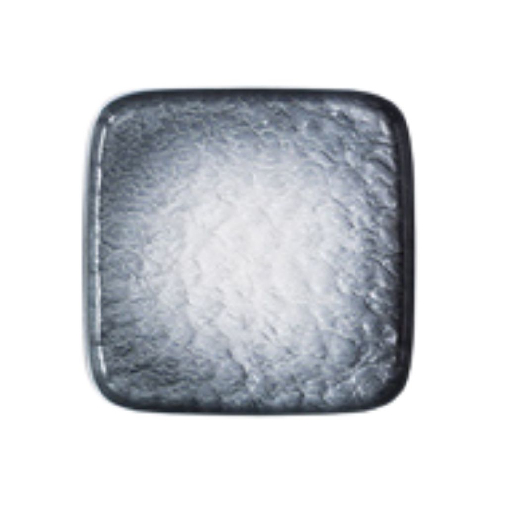 [H2020BL] Flow Square Plate Blue 8in (20 X 20cm)