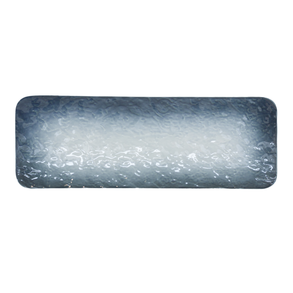 [H3429BL] Flow Sushi Plate Blue 11.5in (30X10.5cm)