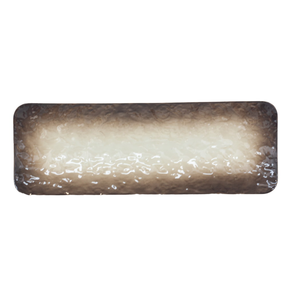 [H3429BR] Flow Sushi Plate Brown 11.5in (30X10.5cm)