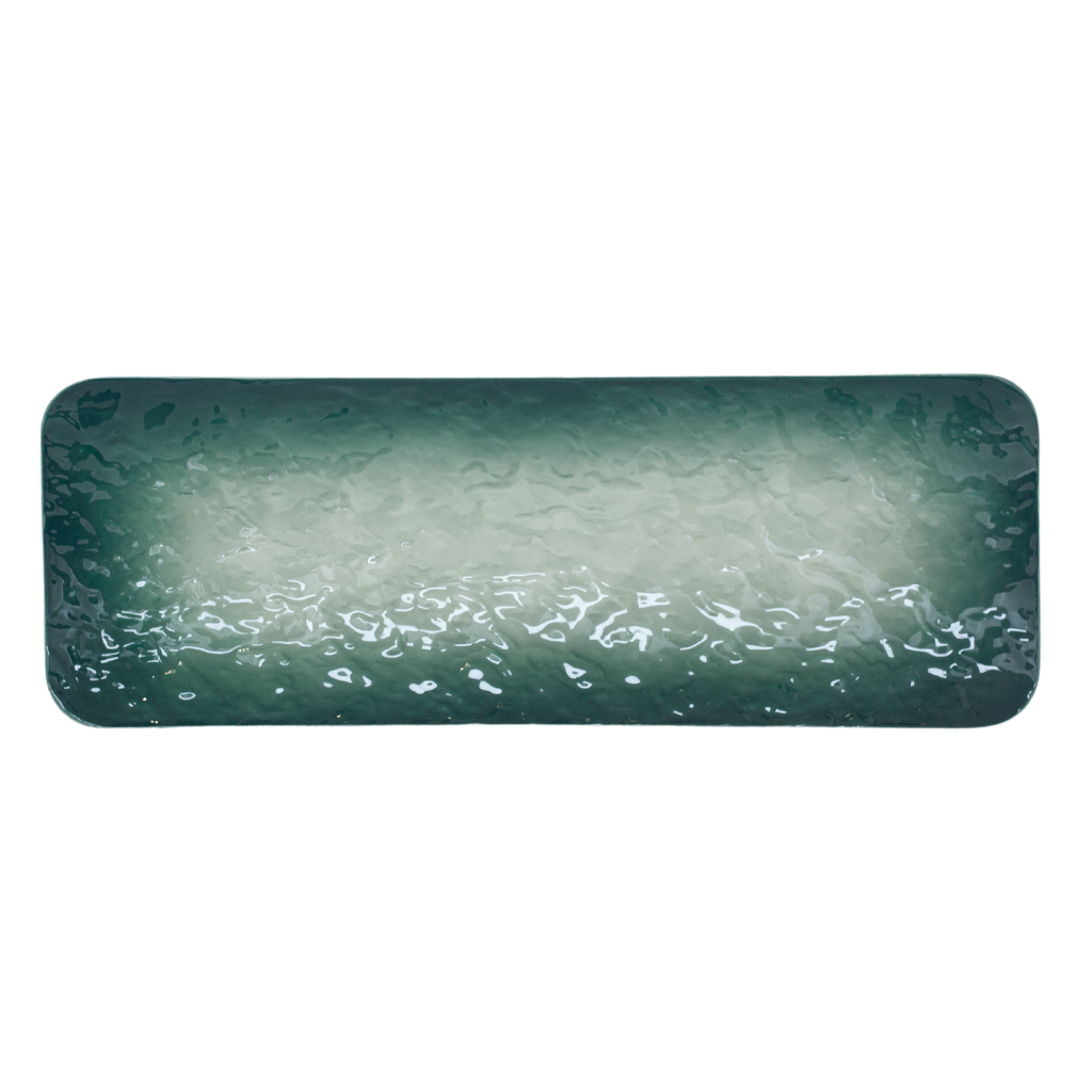 [H3429GR] Flow Sushi Plate Green 11.5in (30X10.5cm)