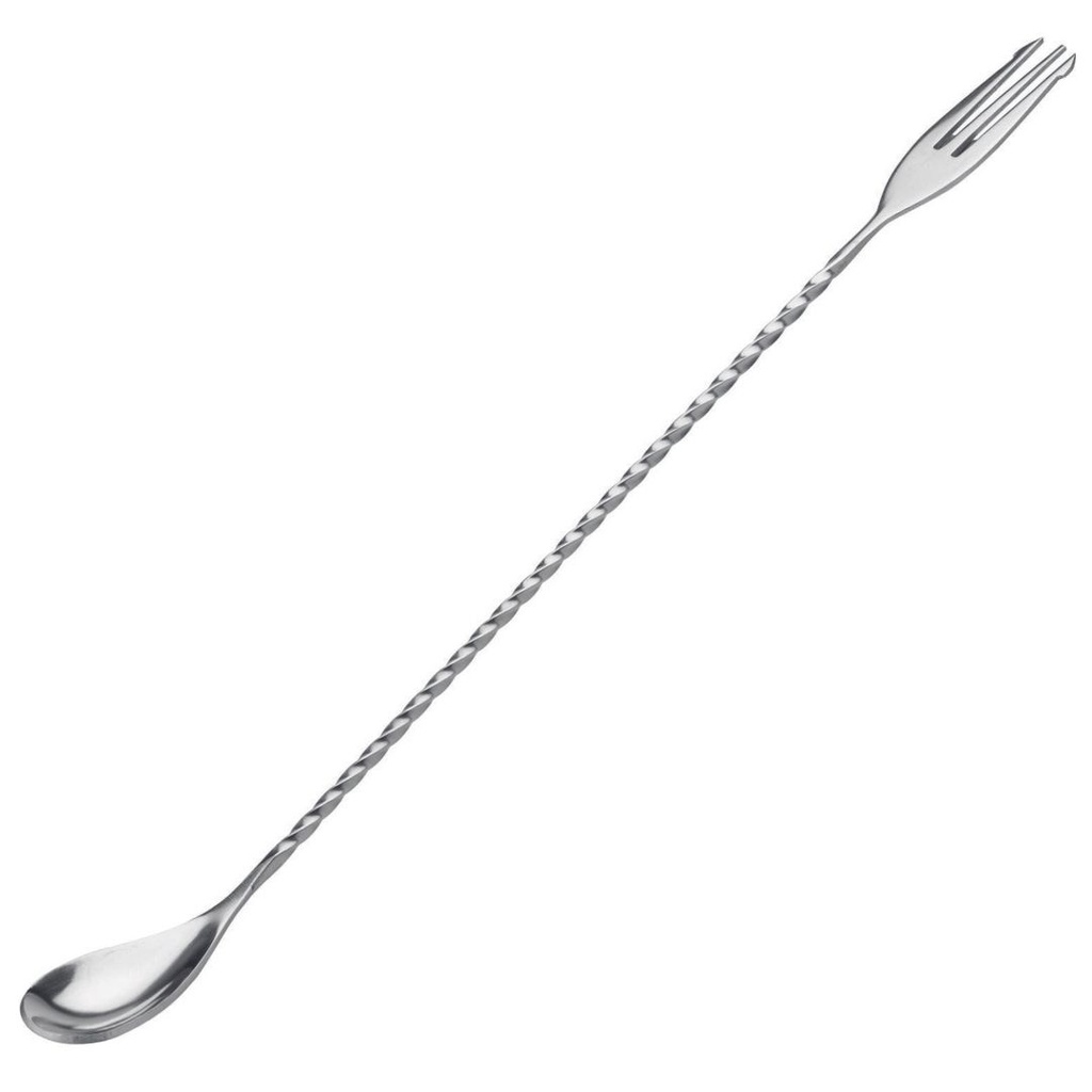 [F92072] Fork End Cocktail Mixing Spoon 12in (30cm)