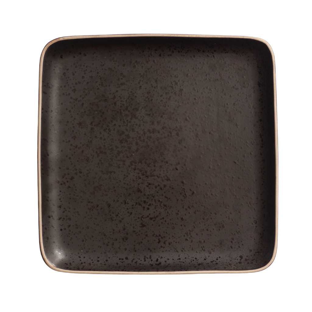 [SZL1951NE] Fugawa Square Plate Black 10.5in (27cm)