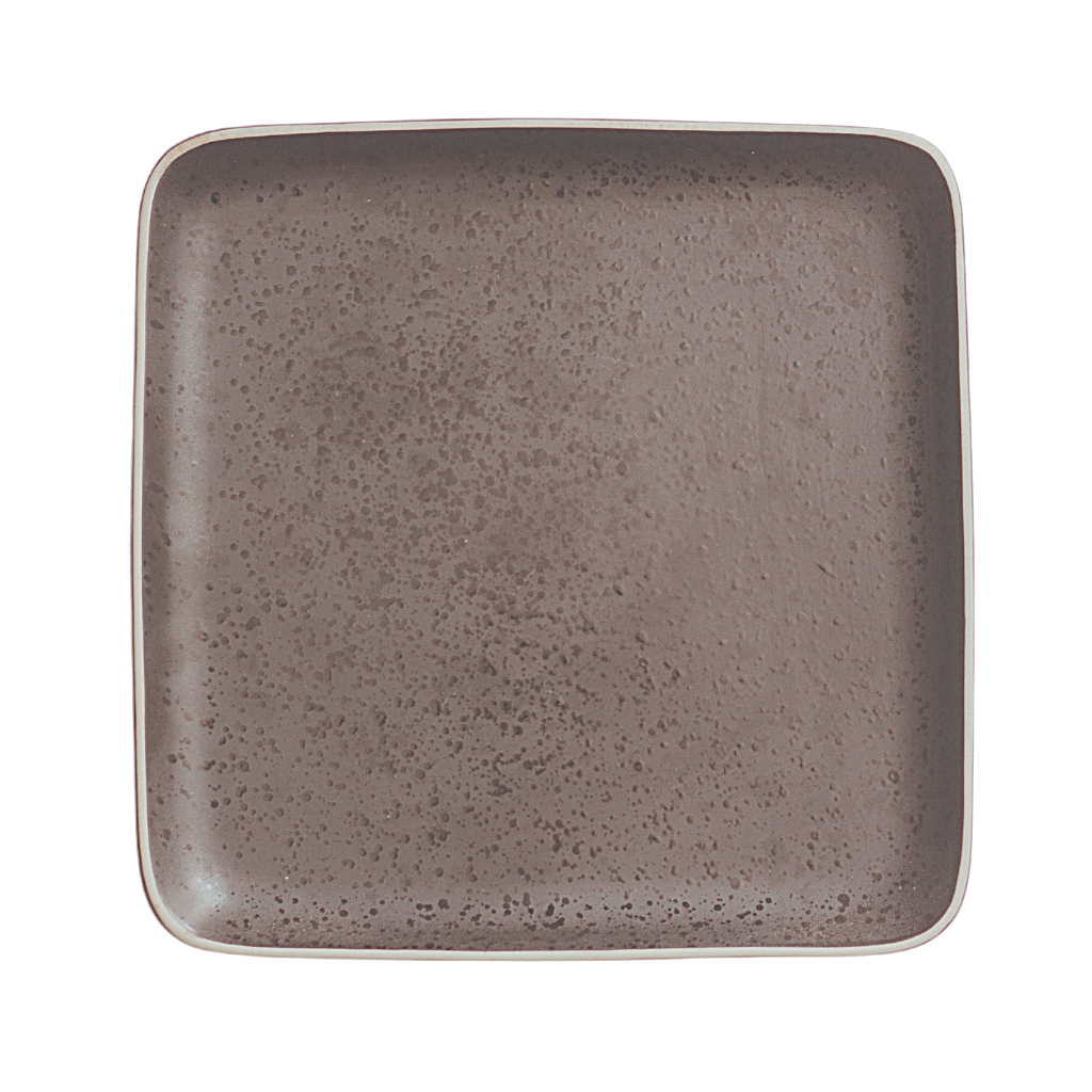 [SZL1951GR] Fugawa Square Plate Gray 10.5in (27cm)