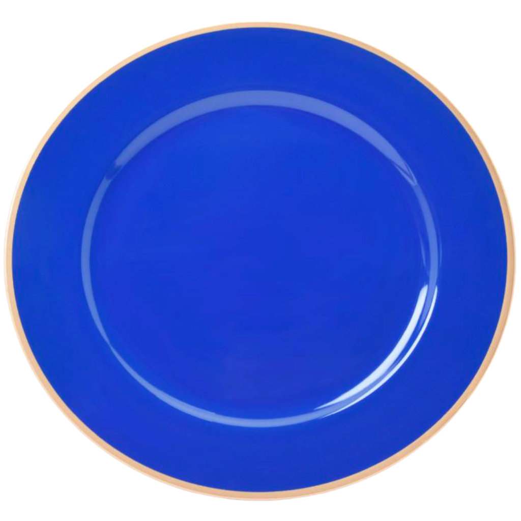 [VT3701A] Gala Plato Base Azul Filo Dorado 13in (33cm)