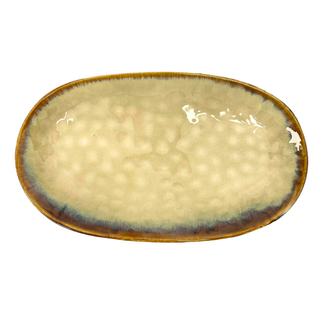 [SZL160C] Koloa Oval Plate Coffee 12.5x7in (31x18cm)