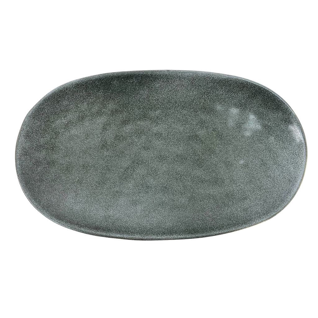 [SZL160A] Koloa Oval Plate Stone 12.5x7in (31x18cm)