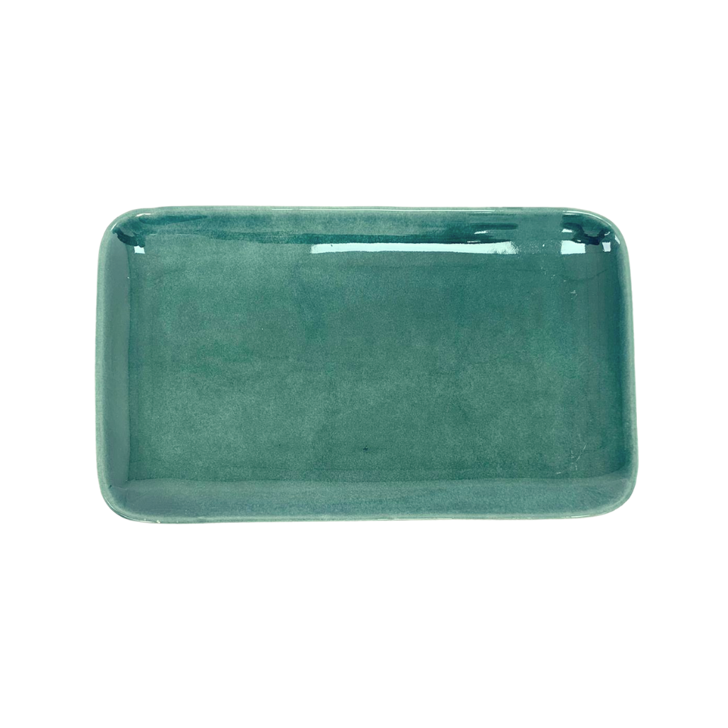 [SZL157C] Makai Rectangular Plate Emerald 10x6in (25x15cm)