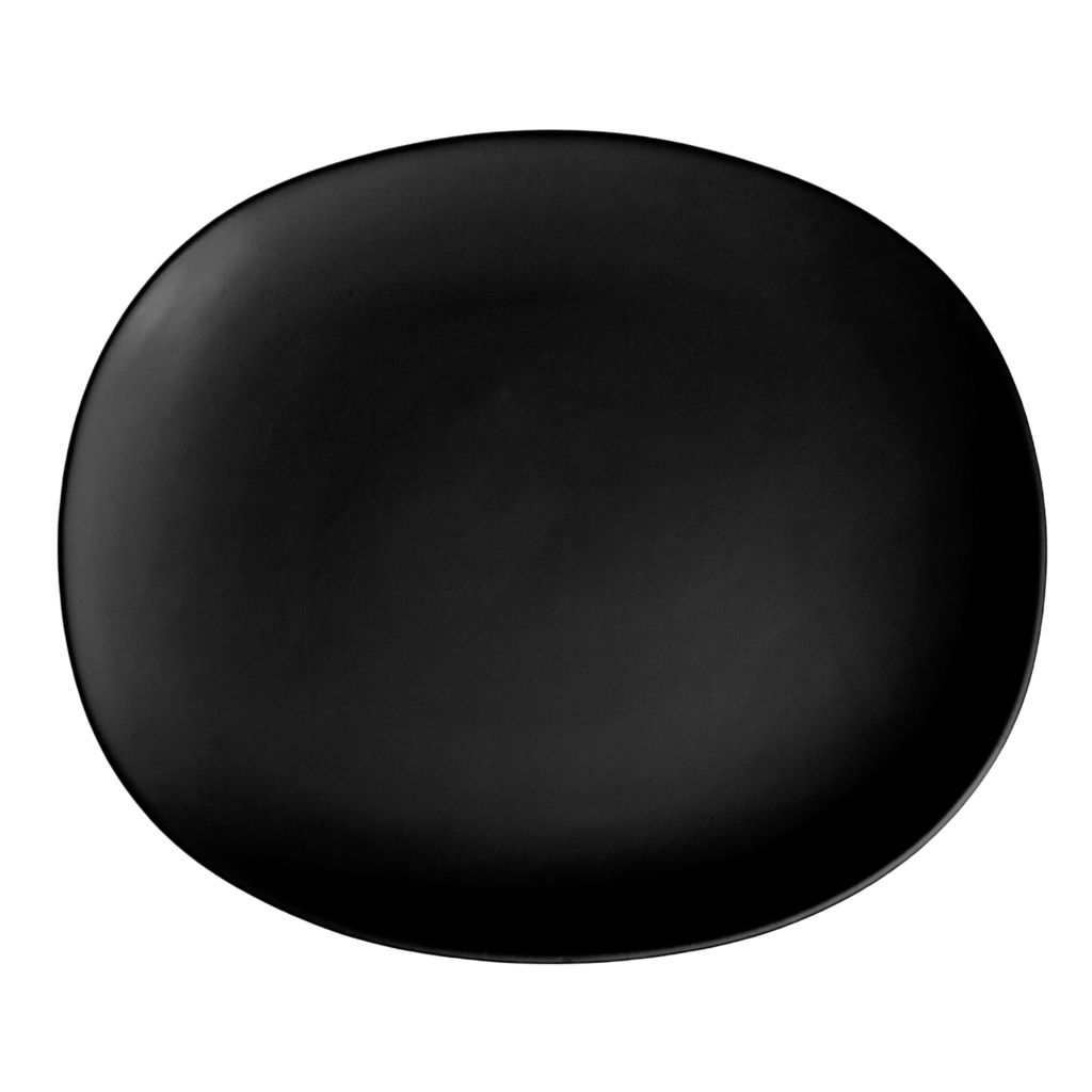 Ovale Platter Black 12 X 10in (29 X 25cm)