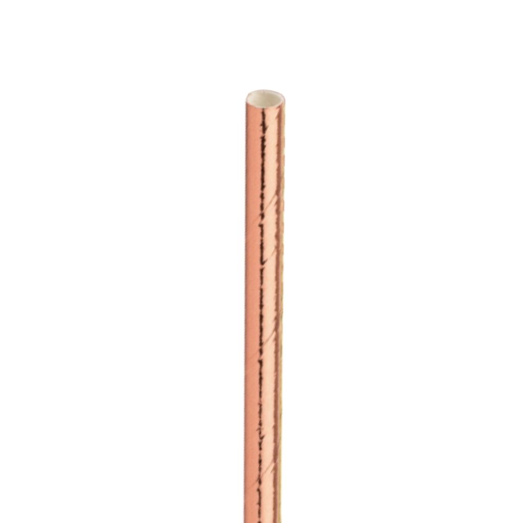 [F90123] Paper Copper Cocktail Straw 5.5in