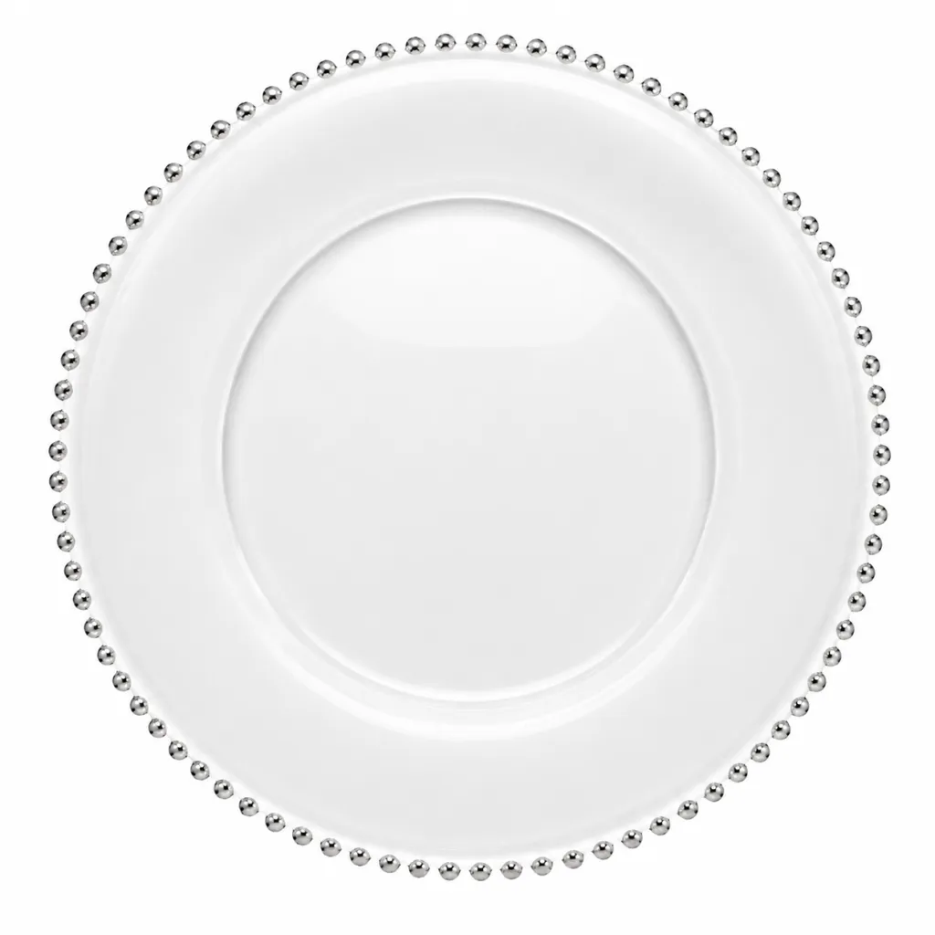 [VT3710P] Perla Plato Base Filo Plata 13in (33cm)