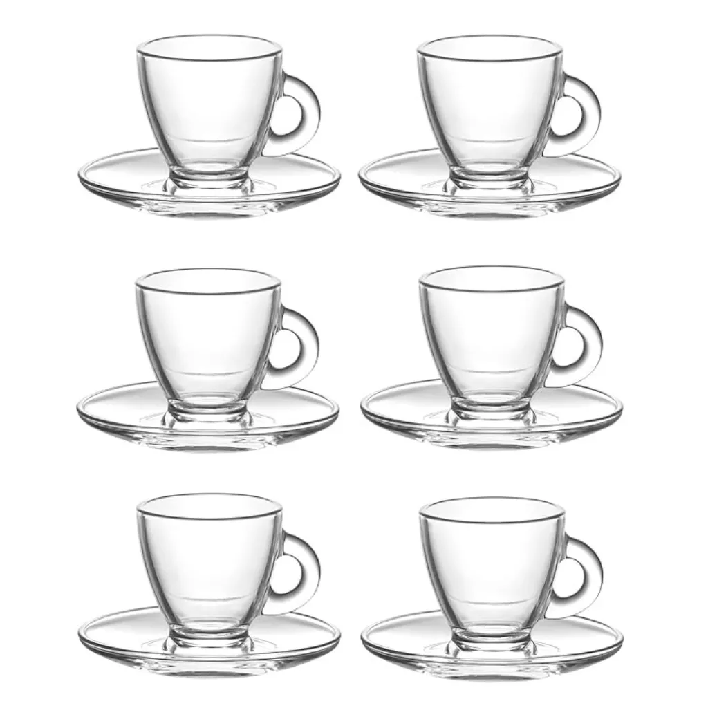 [VT5061] Roma Juego 6 Pz Taza C/Plato 3.5oz (95ml)