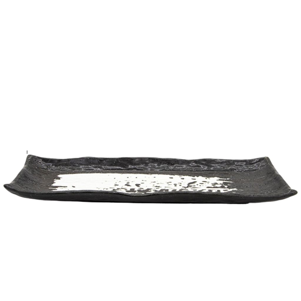 [HY013D] Ryogoku Beige Sushi Plate 11X4in (28.5X10cm)