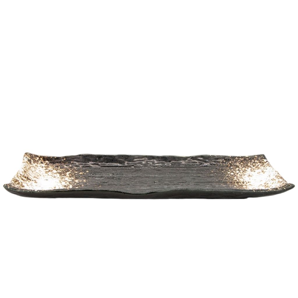 [HY013B] Ryogoku White Sushi Plate 11X4in (28.5X10cm)