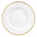 Gala Plato Base Blanco Filo Oro 13in (33cm)