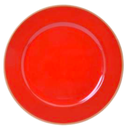 Gala Plato Base Rojo Filo Dorado 13in (33cm)