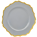 Genova Plato Base Gris Filo Dorado 13in (33cm)
