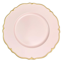 Genova Plato Base Rosa Filo Dorado 13in (33cm)