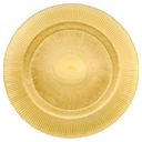 Venecia Plato Base Vidrio Dorado 13in (33cm)