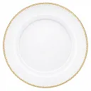 Venecia Plato Base Vidrio Con Filo Dorado 13in (33cm)